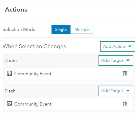 Add actions to list element