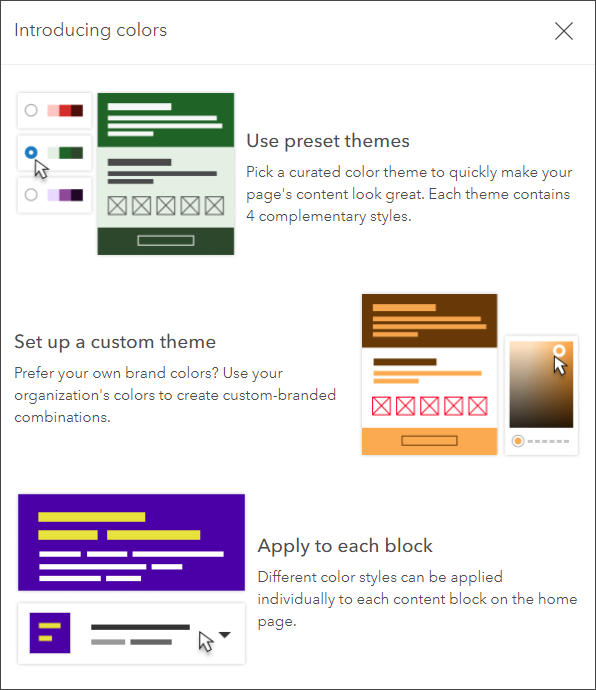 Home page theme