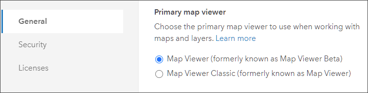 Choose default Map Viewer