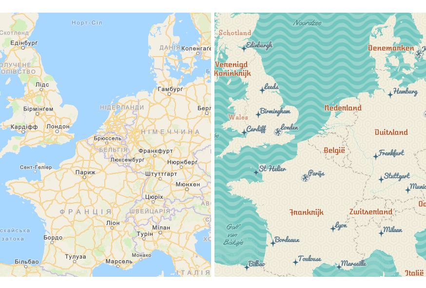 Ukrainian and Dutch maps