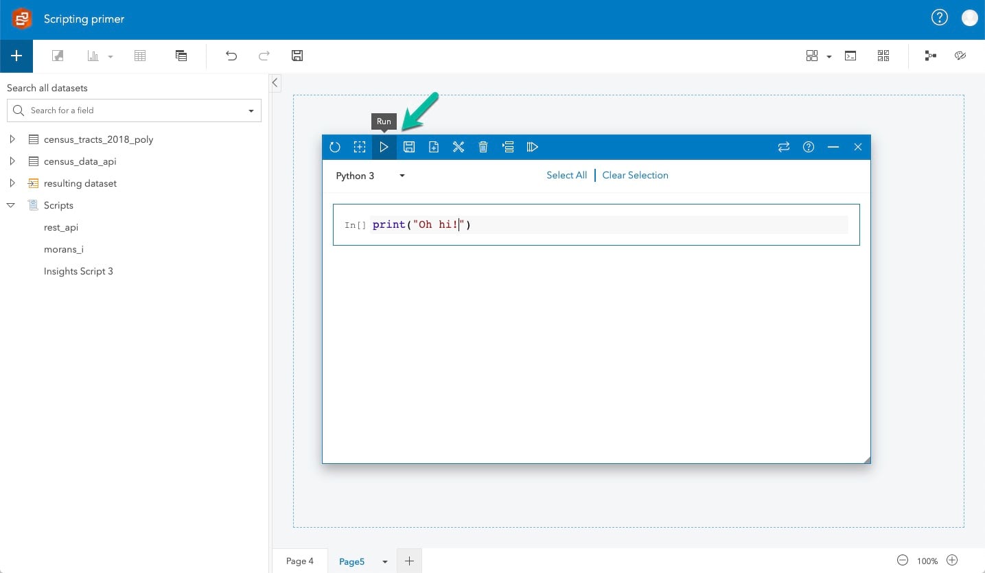 Running script in console Running script in console
