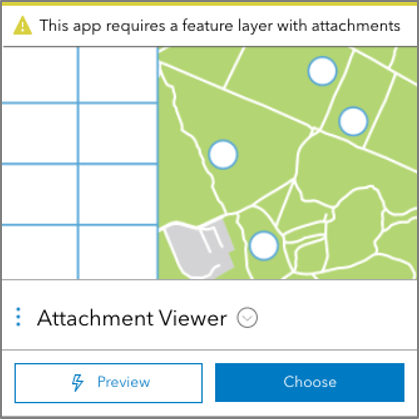 Image of Attachment Viewer app in gallery with message stating that map does not meet requirements