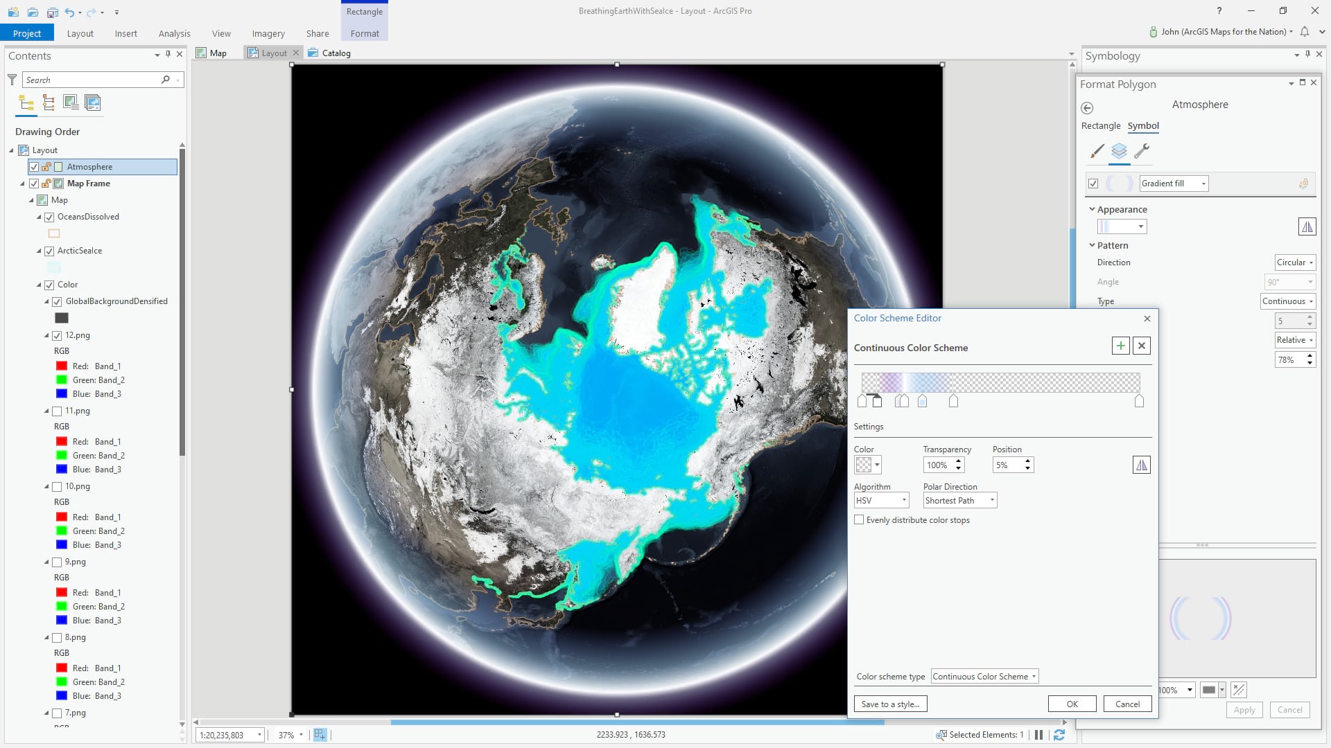 Creating an atmospheric effect with a circle gradient and transparency Creating an atmospheric effect with a circle gradient and transparency