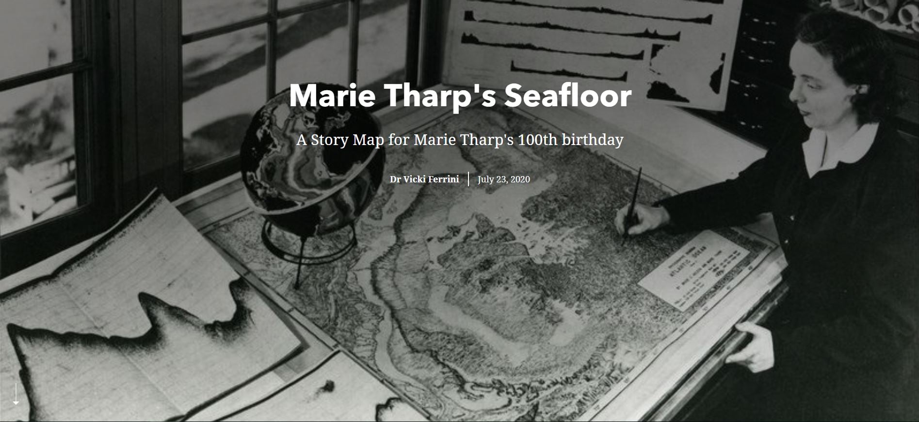 Cover of the "Marie Tharpe's Seafloor" story Cover of the "Marie Tharpe's Seafloor" story