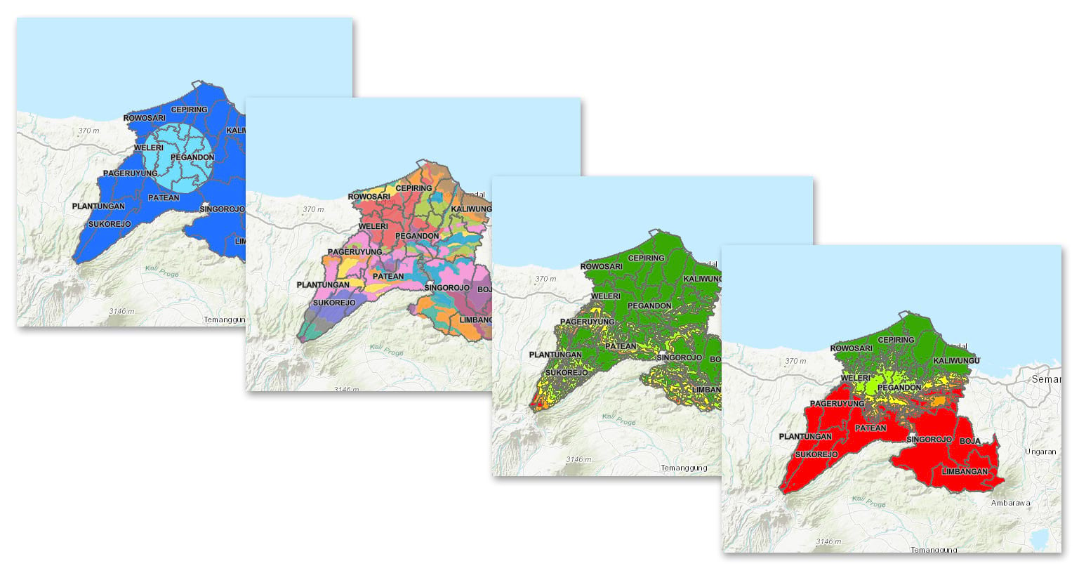 maps of GIS analysis output models