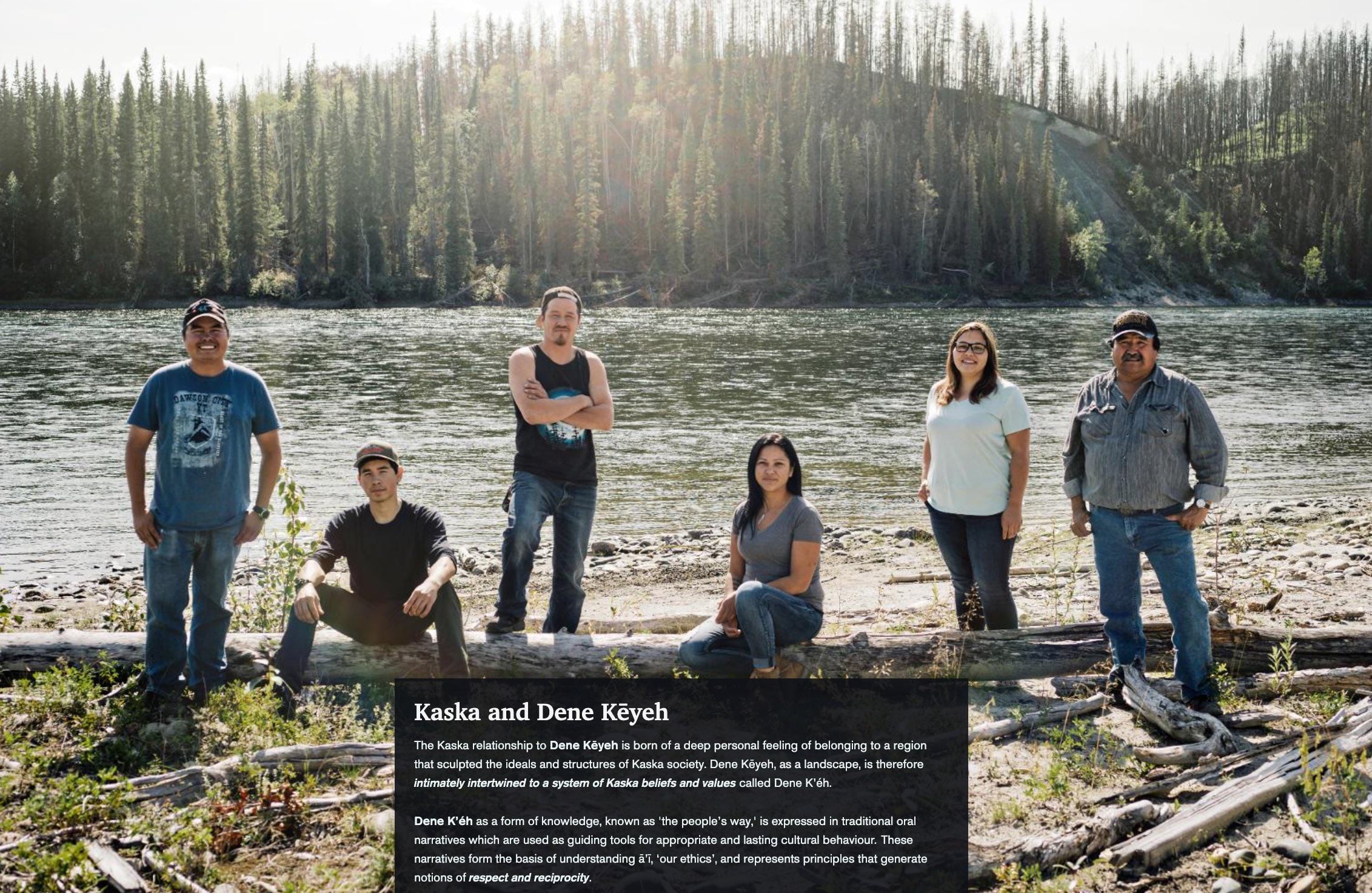 group portrait of some members of the Dene peoples