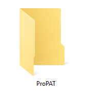 Image of the ProPAT (Performance Assessment Tool) folder in File Explorer