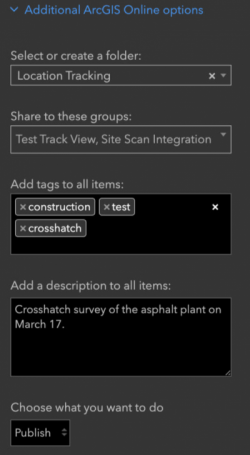 Specify folders, groups, tags, and a description Specify folders, groups, tags, and a description