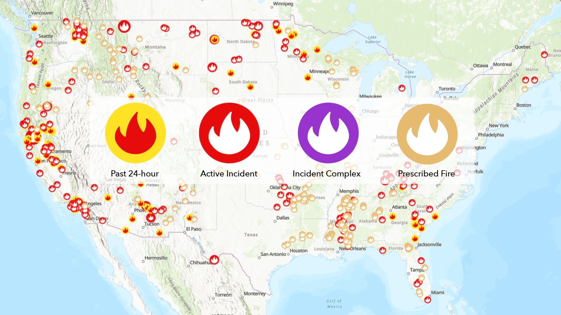 Wildfire Map Of The Usa