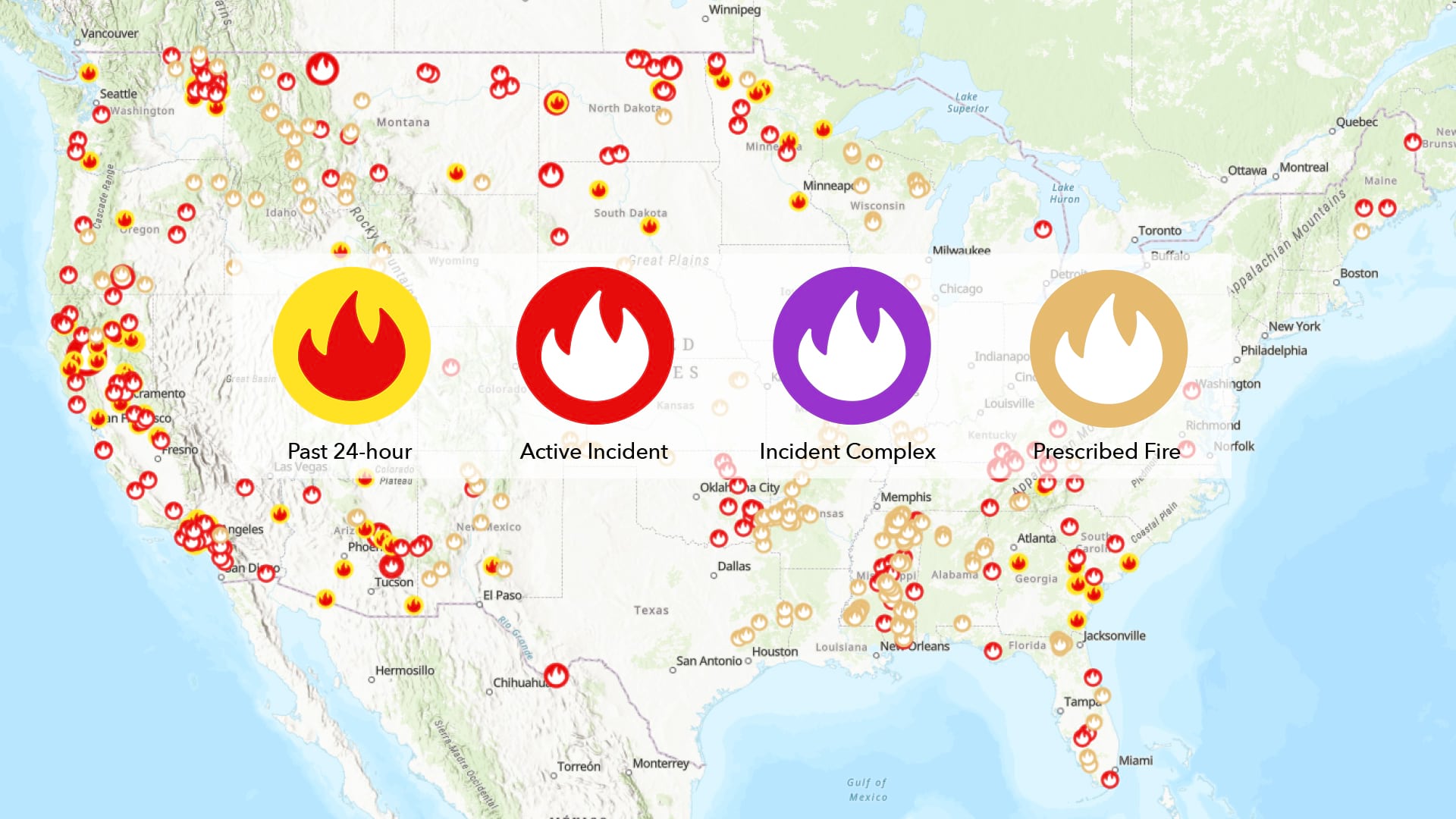 wildfire map of the usa