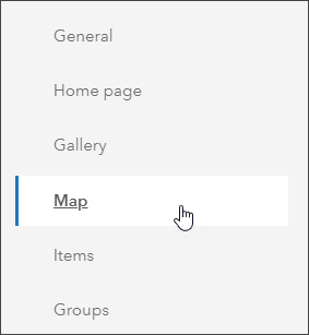 Setting Map tab