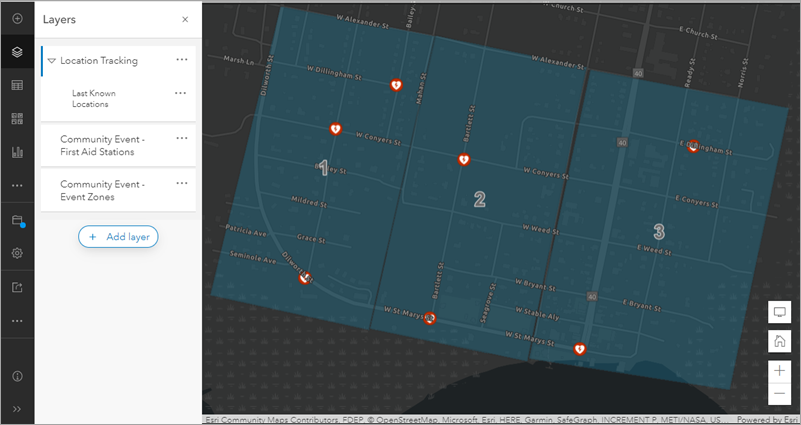 First aid and zone layers