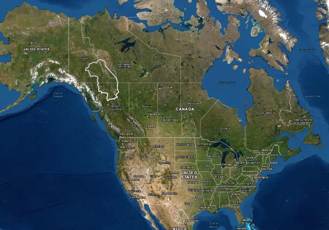 map of dene territory in northern Canada