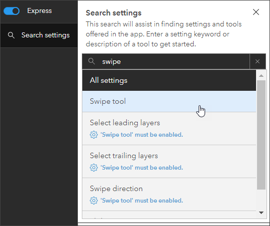 Search settings