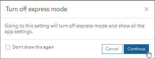 Turn off express mode