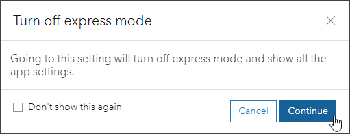 Turn off express mode Turn off express mode
