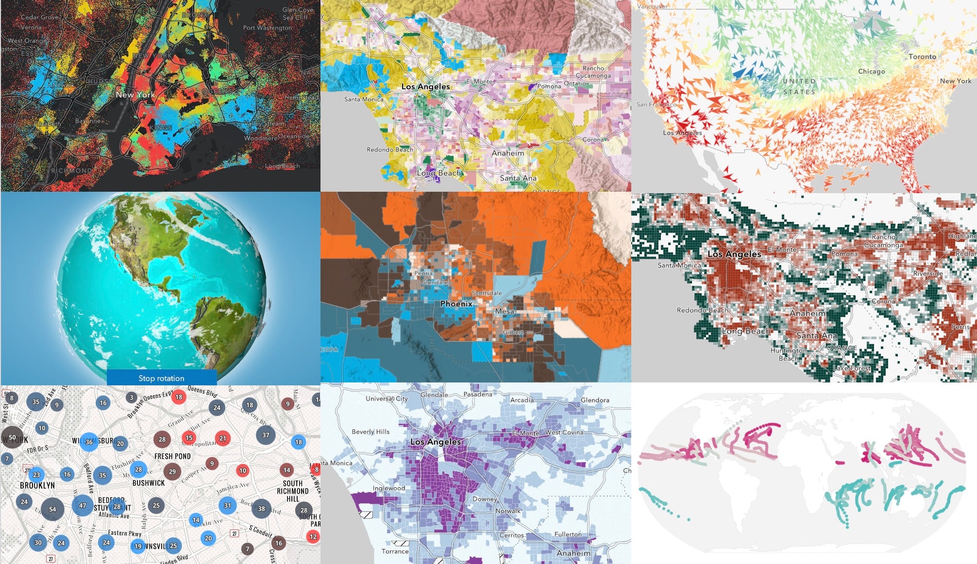 Various styles in the ArcGIS API for JavaScript