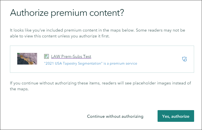 Authorize premium content