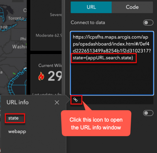 Pass URL parameters to embedded apps