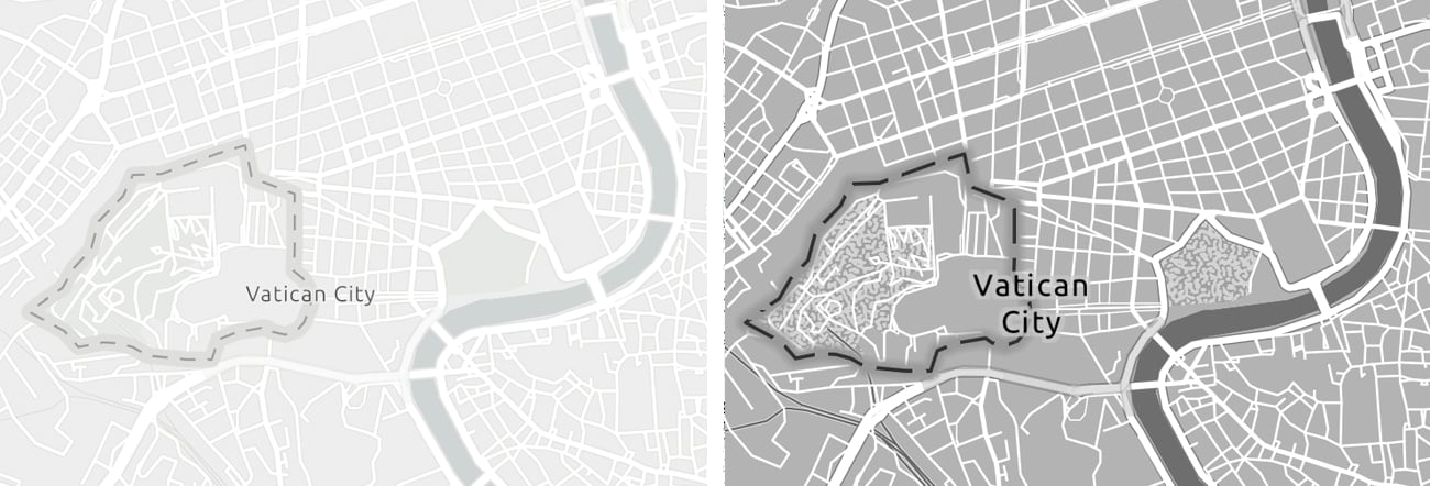 The existing 'Light Gray Canvas' and the revised version The existing 'Light Gray Canvas' and the revised version
