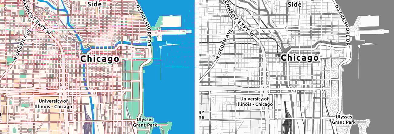 The original 'Accessible' basemap and the new Gray version The original 'Accessible' basemap and the new Gray version