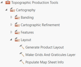 Topographic Production tools Layout toolset