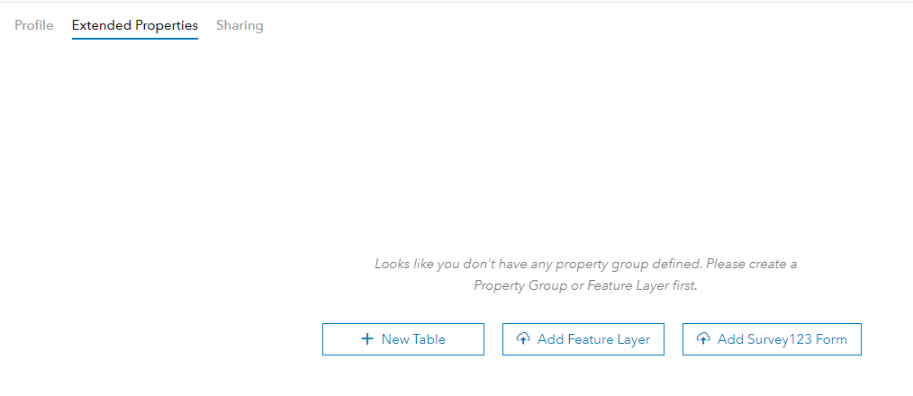 Extended Properties Add Survey123 Dialog