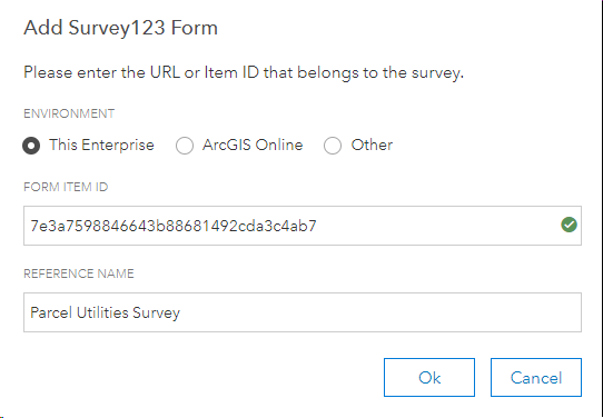 Extended Properties Add Survey123 Form Populated