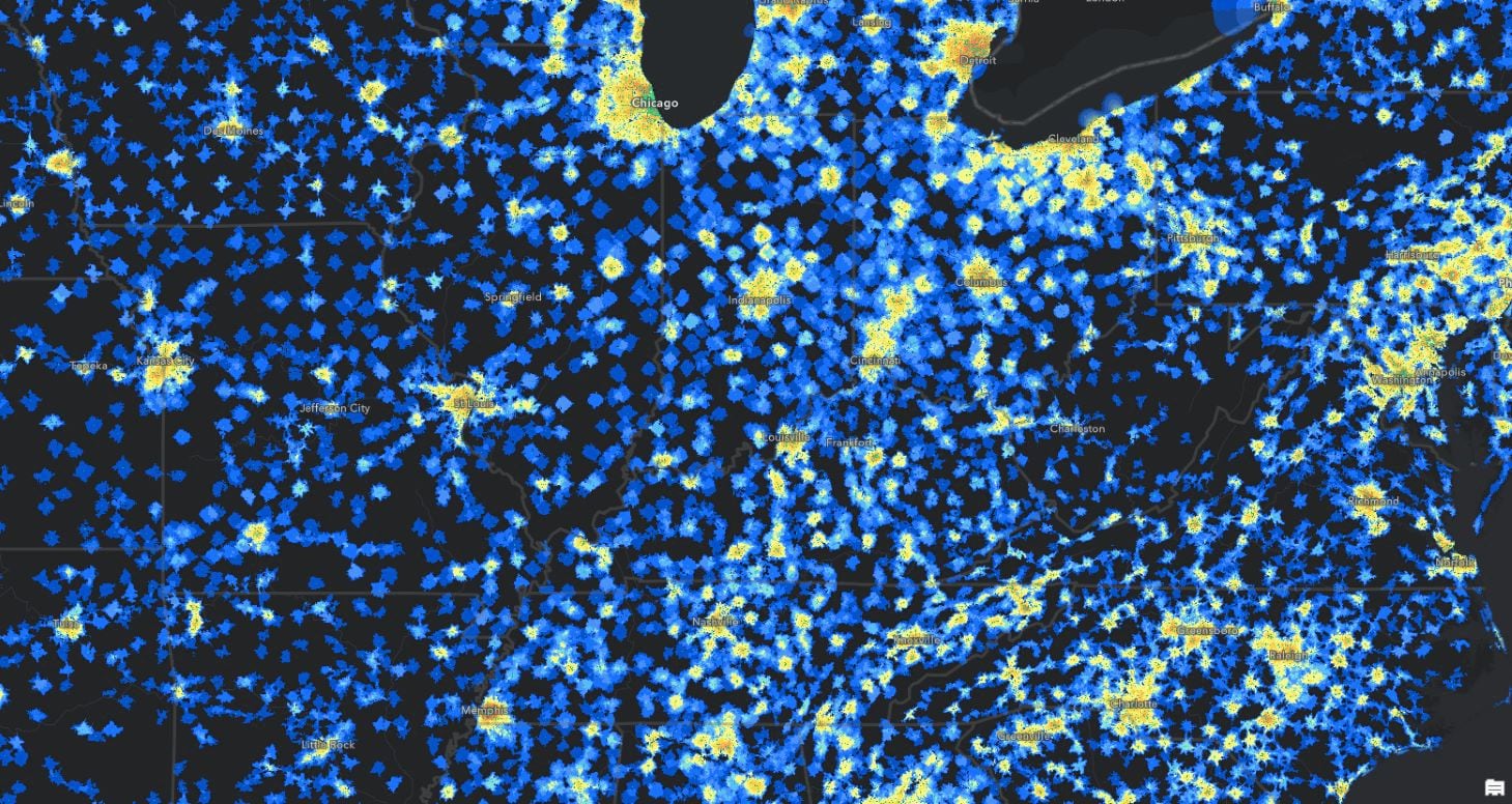 Dark version of the grocery map that made the cutting room floor. Dark version of the grocery map that made the cutting room floor.