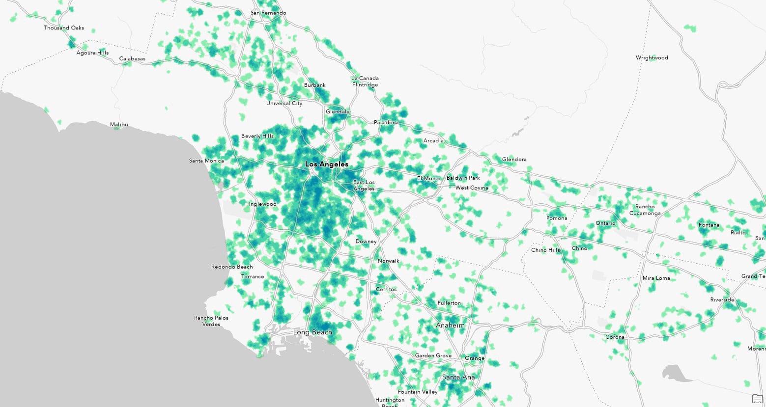 Walkable grocery access in Los Angeles, CA Walkable grocery access in Los Angeles, CA