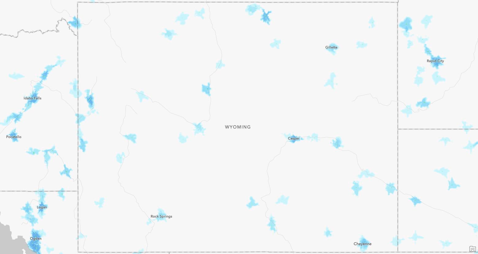 Grocery access in Wyoming. Grocery access in Wyoming.