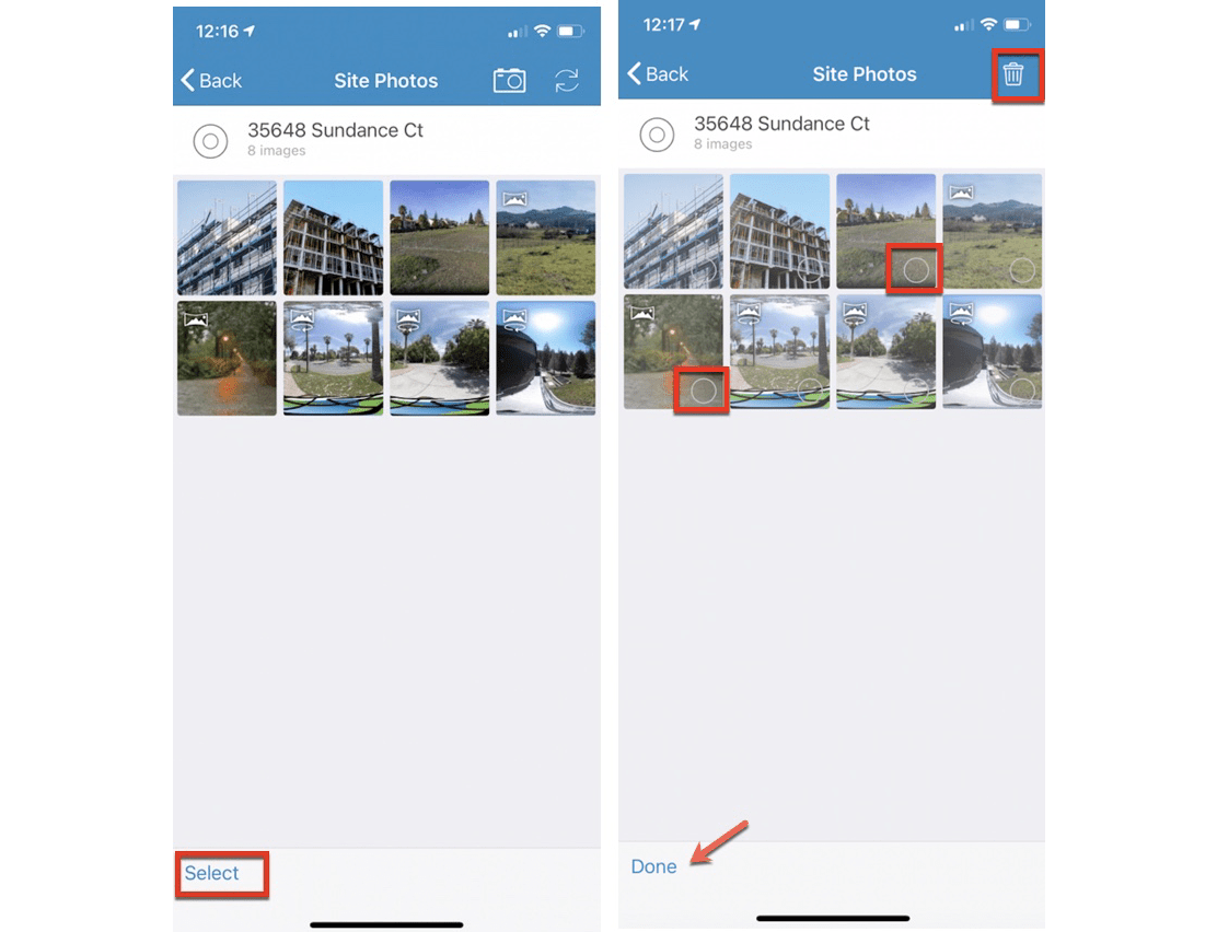 Selecting multiple images