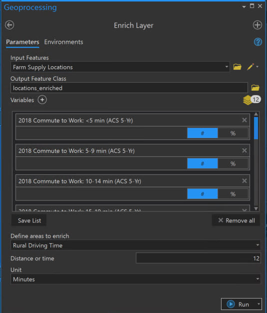 Enrich Layer With Commute Variables