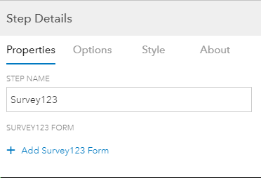 Survey123 Step with empty step details