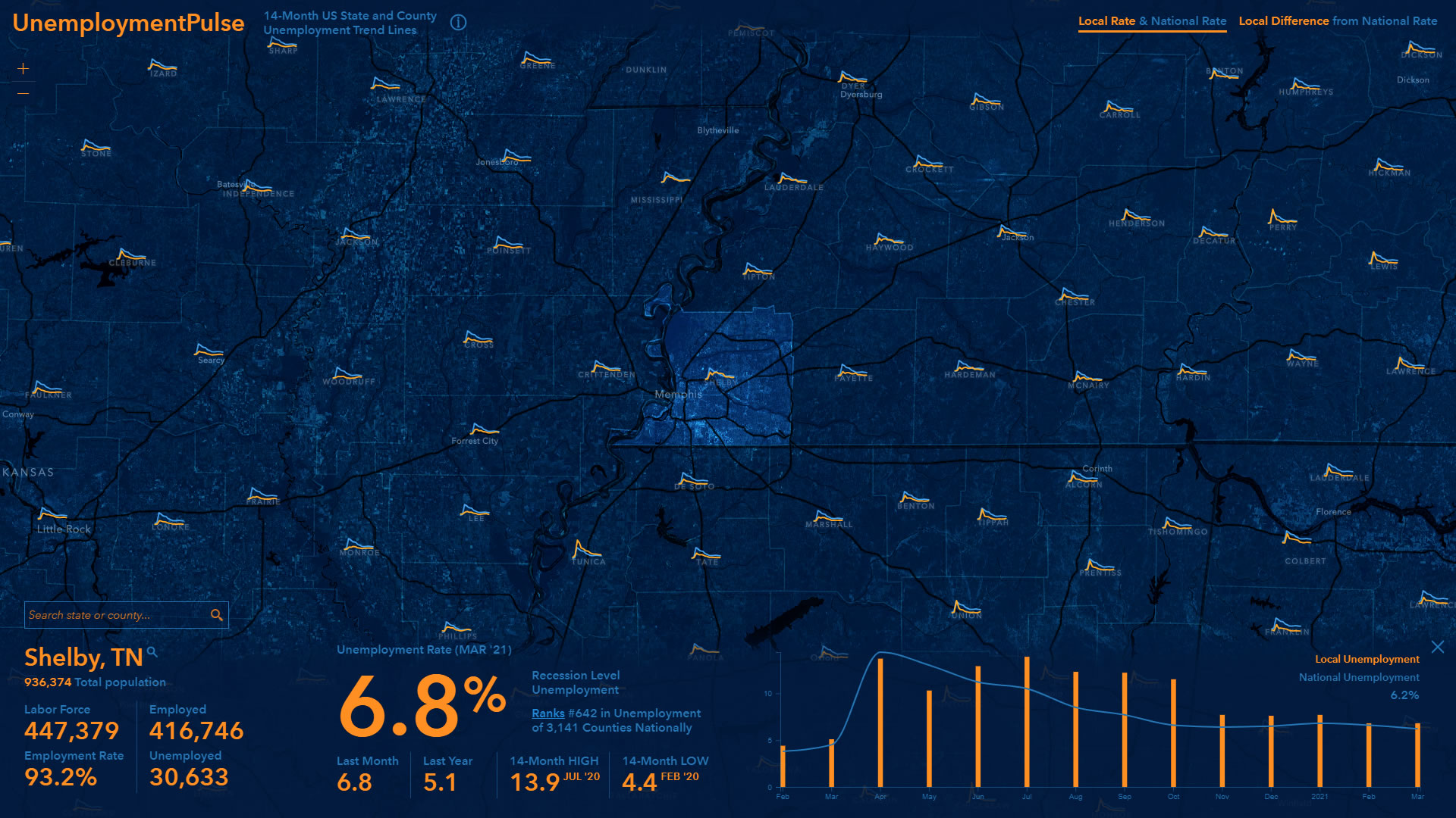 Select an area for a local unemployment report. Select an area for a local unemployment report.