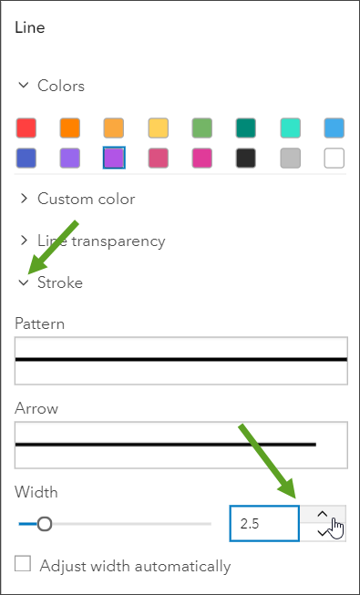 Adjust line width