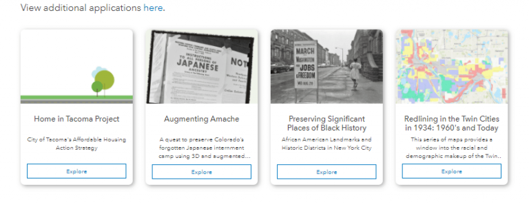 Applications Section of the Racial Equity GIS Hub Applications Section of the Racial Equity GIS Hub