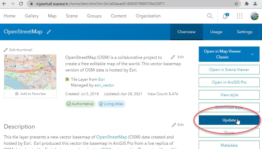 OSM ArcGIS Enterprise style update