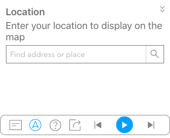 Search location setting above the control panel