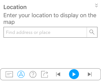 Search location setting above the control panel Search location setting above the control panel