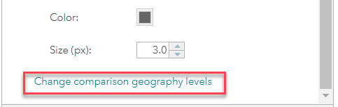 Change comparison geography level