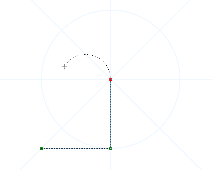 Tangent Inference rays appear when you using the Tangent Curve Segment tool with Inference