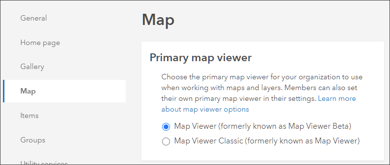 Administrator primary map viewer settings Administrator primary map viewer settings