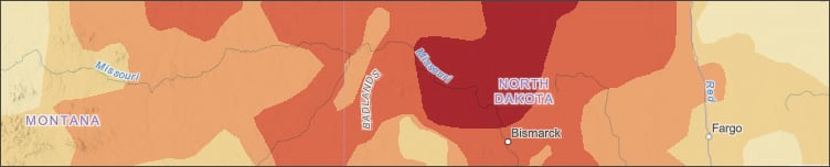 USA Drought Intensity USA Drought Intensity