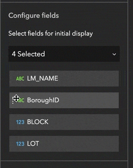 Reorder fields with drag-and-drop