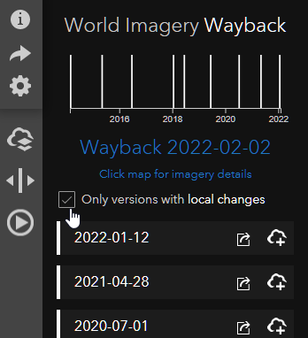 See only versions with local changes