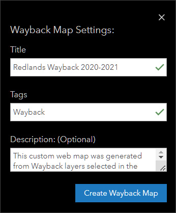 Create Wayback map