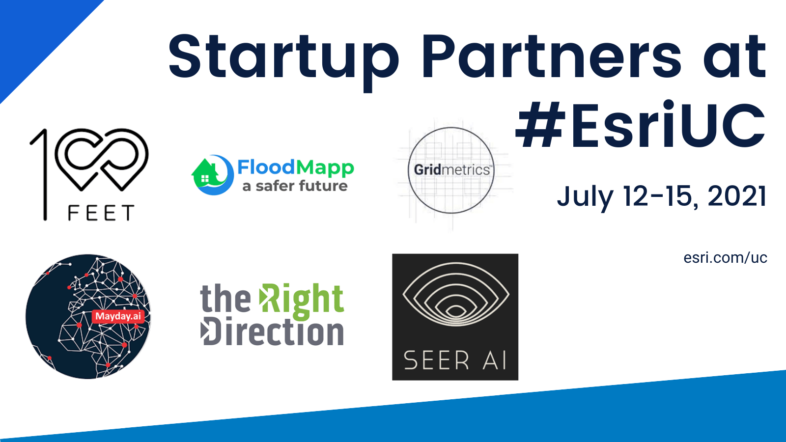 2021 Esri Startup Partners at User Conference (UC) 2021 Esri Startup Partners at User Conference (UC)