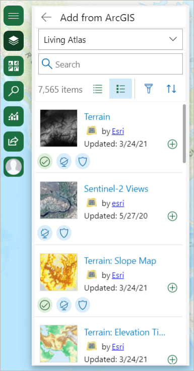 Add from ArcGIS pane in ArcGIS for Office