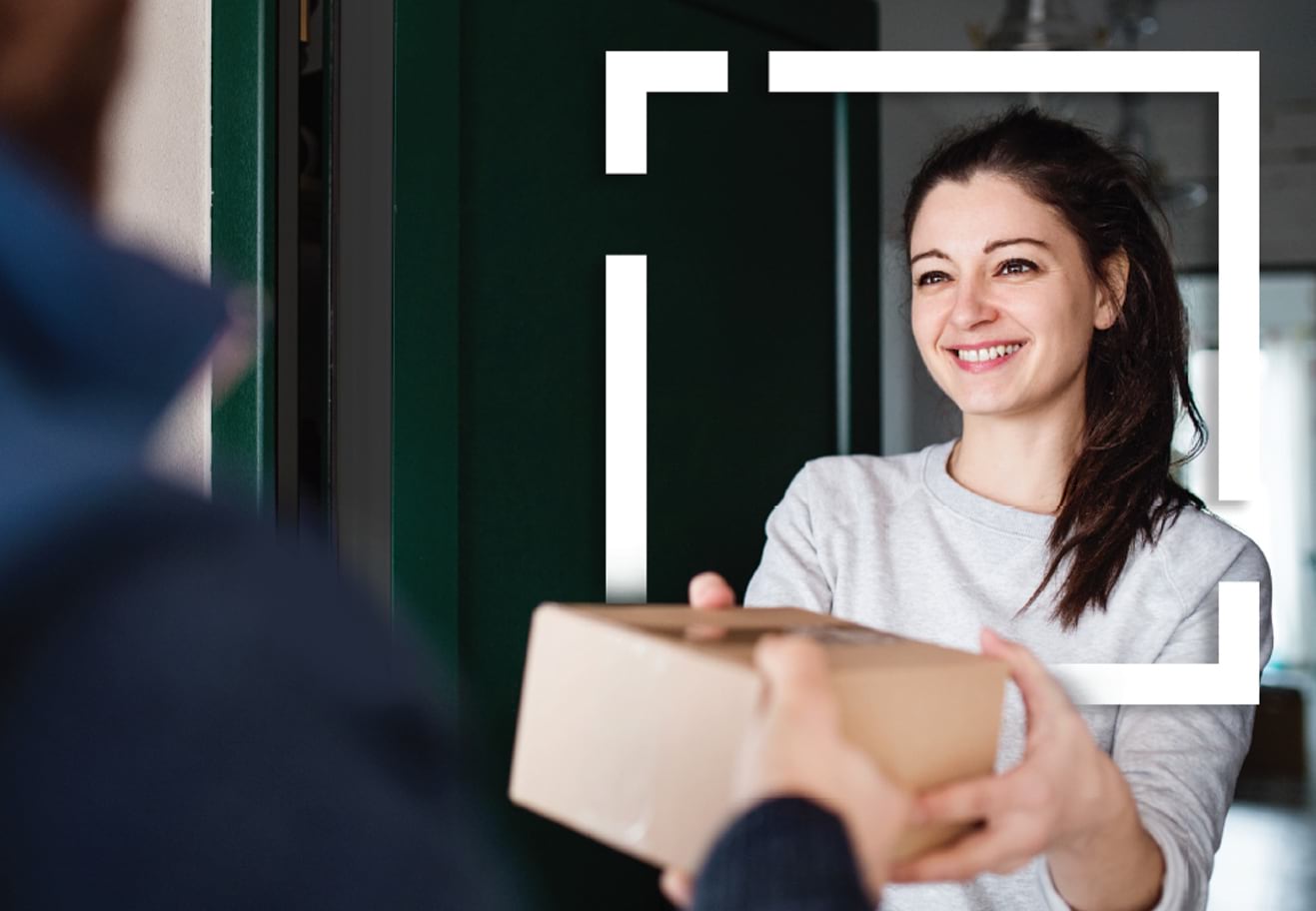 Consumer receiving a package based on behavioral purchases Consumer receiving a package based on behavioral purchases